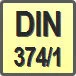 Piktogram - Typ DIN: DIN 374/1